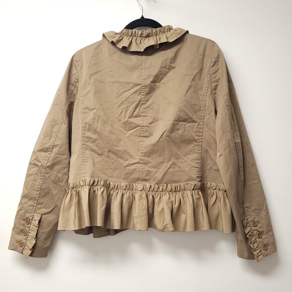 NWT J.Crew Womens Ruffle Chino Jacket Lined - Picture 4 of 11